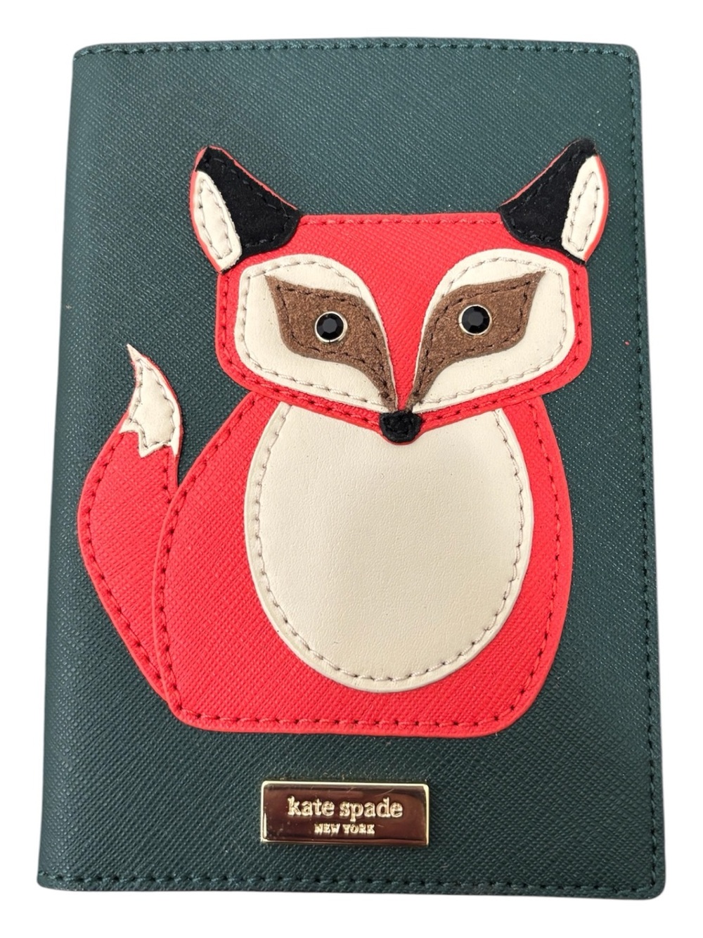 Kate Spade Imogene Fox Passport Holder Wallet Blaze A Trail Green Multi